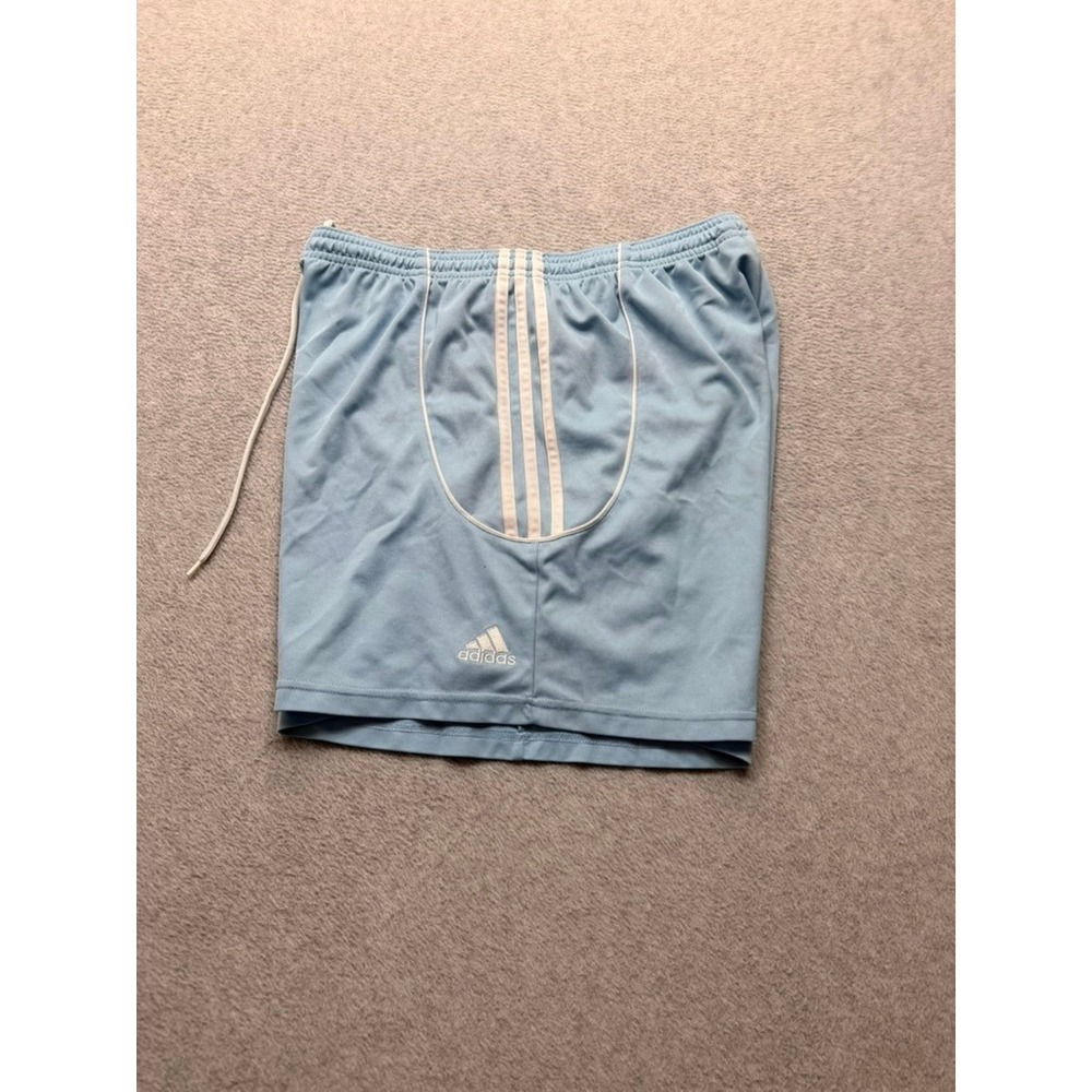 Adidas Climalite Light Blue Three Stripe Athletic Shorts Womens Large